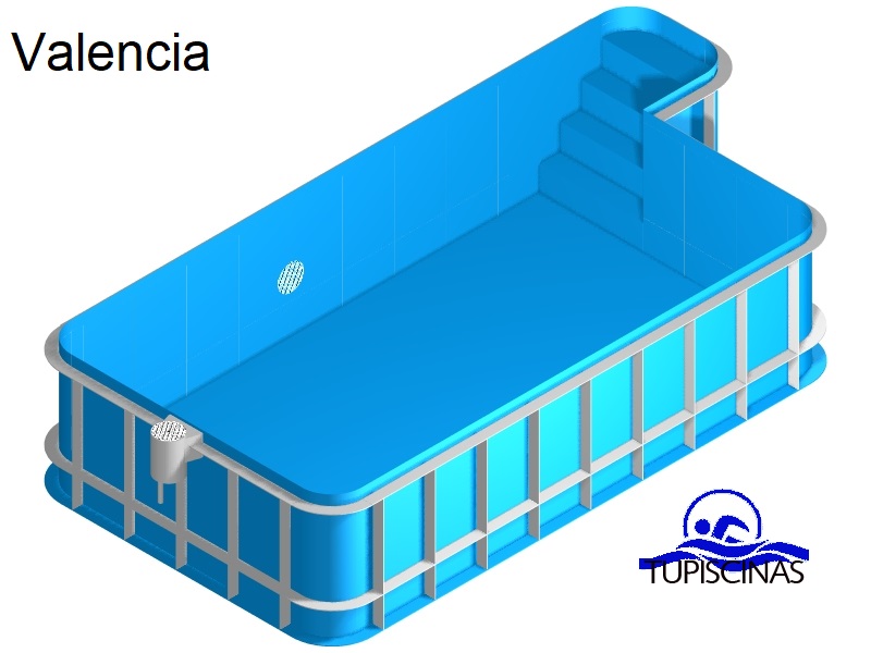 TuPiscinas Nr. 1/Piscinas de Polipropileno modelo Valencia